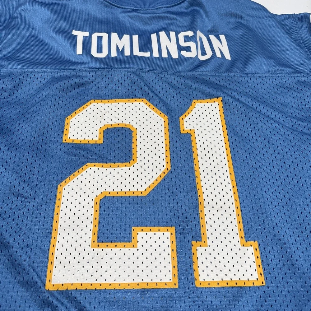 LA Chargers Ladanian Tomlinson Jersey 21 Powder Blue XL Reebok NFL‎ Players Mesh